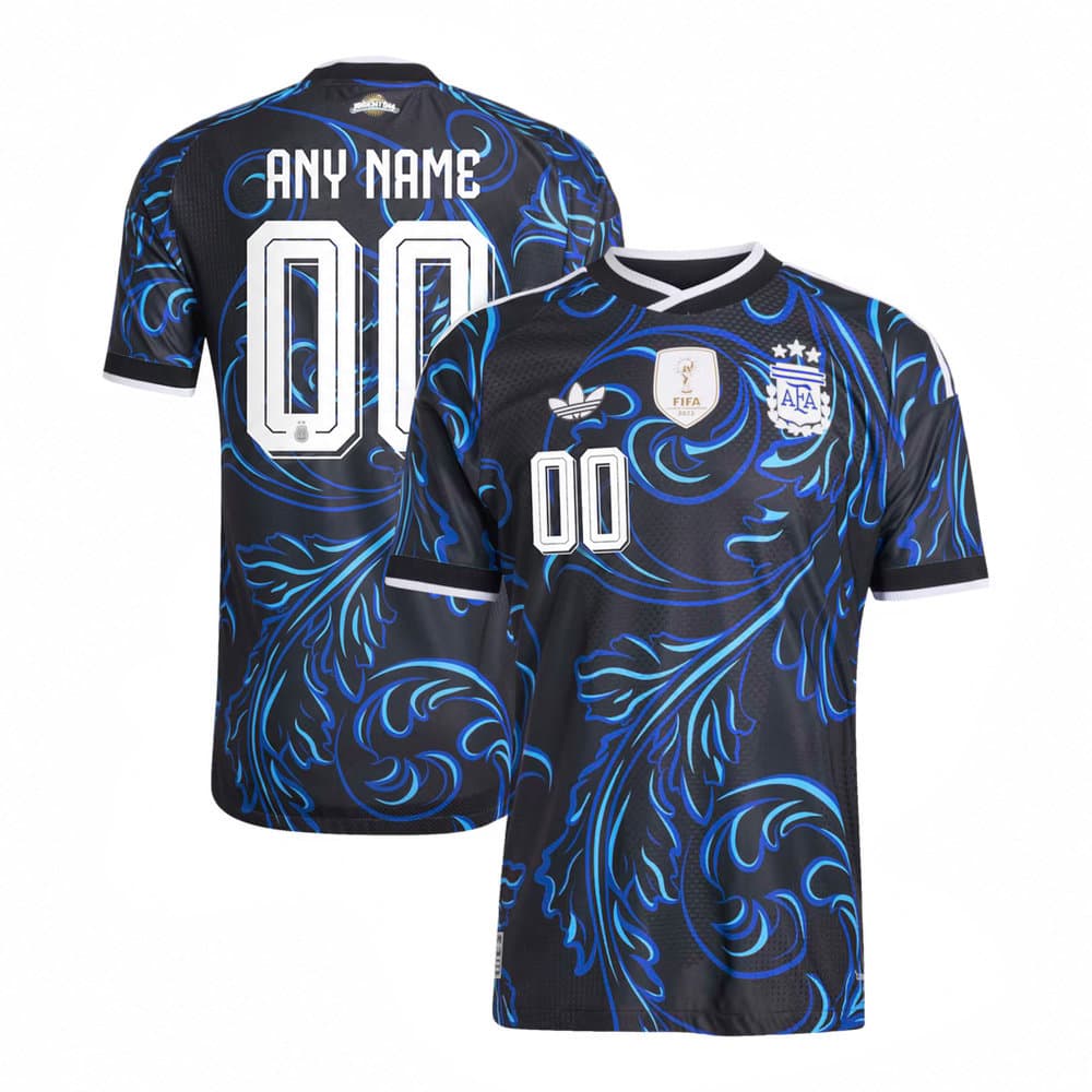 Men's Argentina Away Authentic Custom Jersey World Cup 2026 Men's Argentina Away Authentic Custom Jersey World Cup 2026