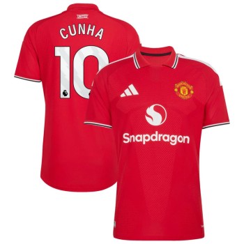 Men's CUNHA #10 Manchester United Home Authentic Jersey 2026/27