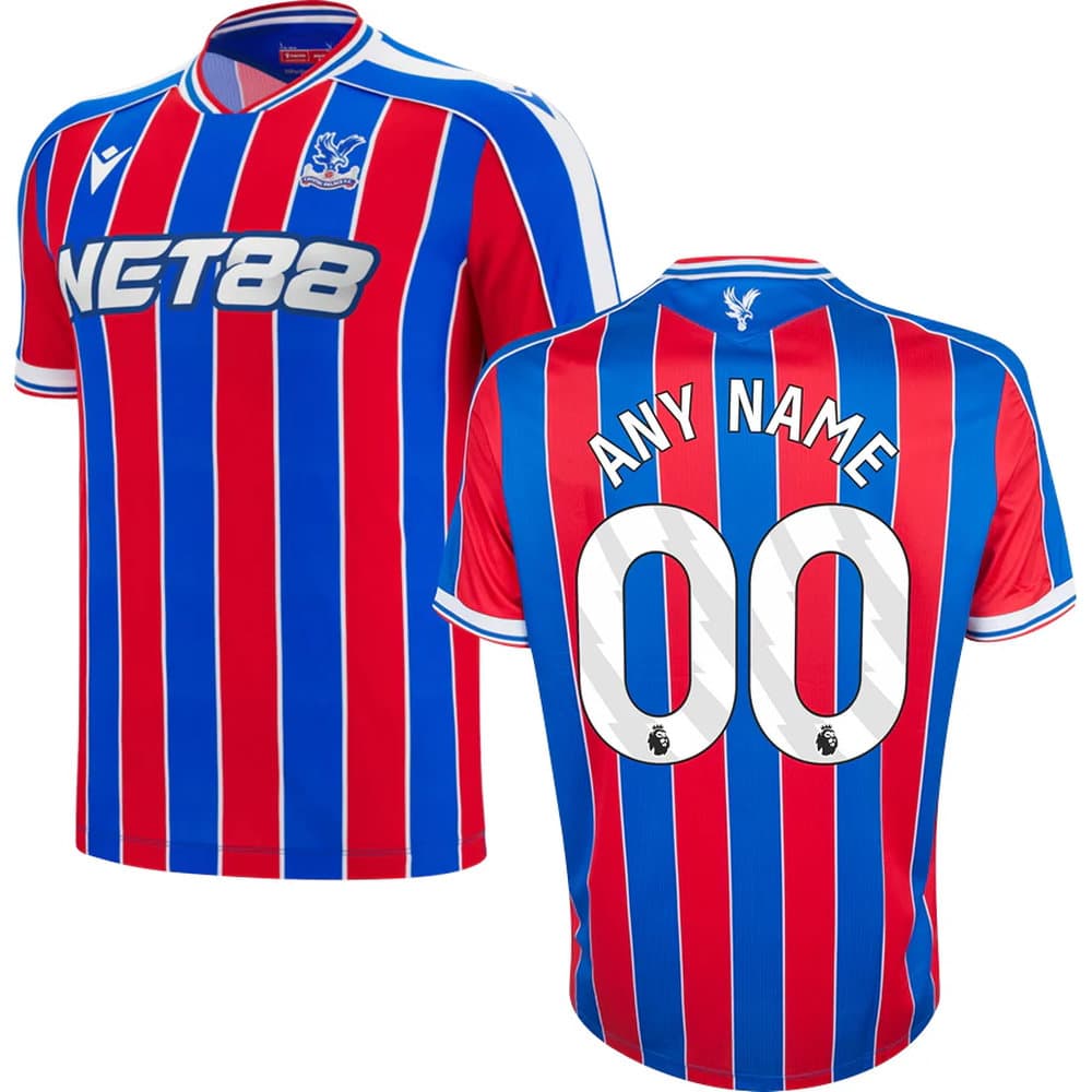 Men's Crystal Palace Home Replica Custom Jersey 2025/26 Men's Crystal Palace Home Replica Custom Jersey 2025/26