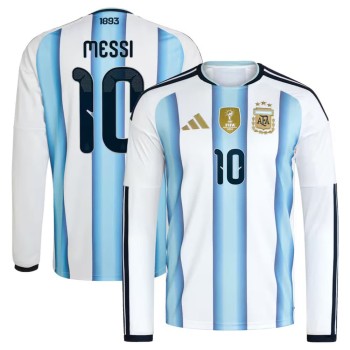 Men's MESSI #10 Argentina Home Replica Long Sleeve Jersey World Cup 2026 Men's MESSI #10 Argentina Home Replica Long Sleeve Jersey World Cup 2026