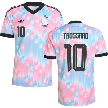 Men's TROSSARD #10 Belgium Away Replica Jersey World Cup 2026