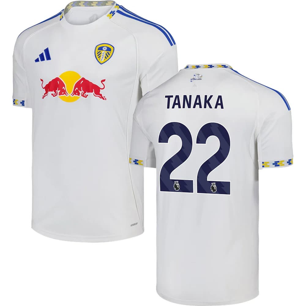 Kid's TANAKA #22 Leeds United Home Replica Jersey 2025/26