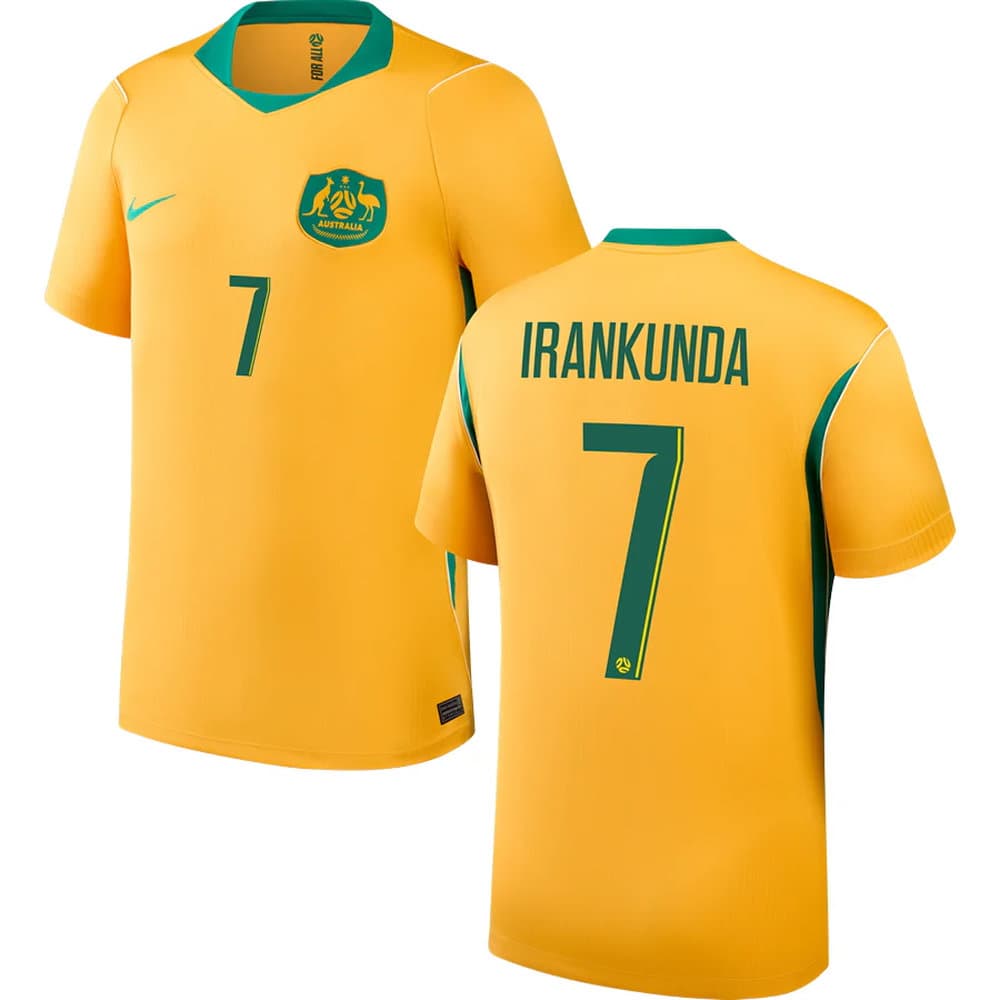 Kid's IRANKUNDA #7 Australia Home Replica Jersey World Cup 2026 Kid's IRANKUNDA #7 Australia Home Replica Jersey World Cup 2026
