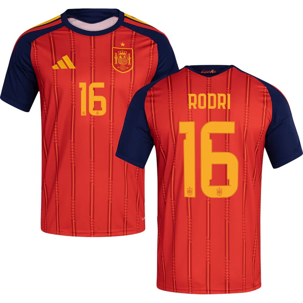 Kid's RODRI #16 Spain Home Replica Jersey World Cup 2026 Kid's RODRI #16 Spain Home Replica Jersey World Cup 2026