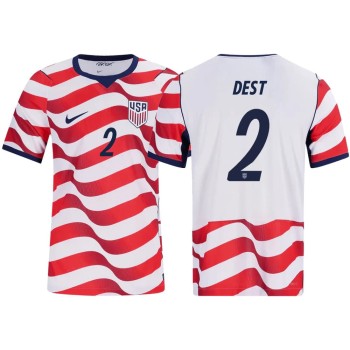 Kid's Sergiño Dest #2 USA Home Match Authentic Jersey World Cup 2026