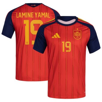Kid's Lamine Yamal #19 Spain Home Replica Jersey World Cup 2026 Kid's Lamine Yamal #19 Spain Home Replica Jersey World Cup 2026