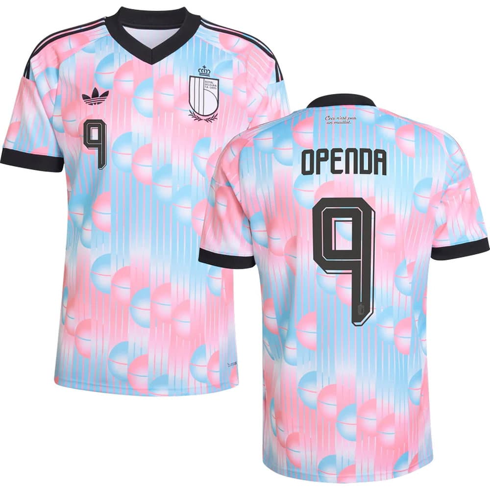 Men's OPENDA #9 Belgium Away Replica Jersey World Cup 2026