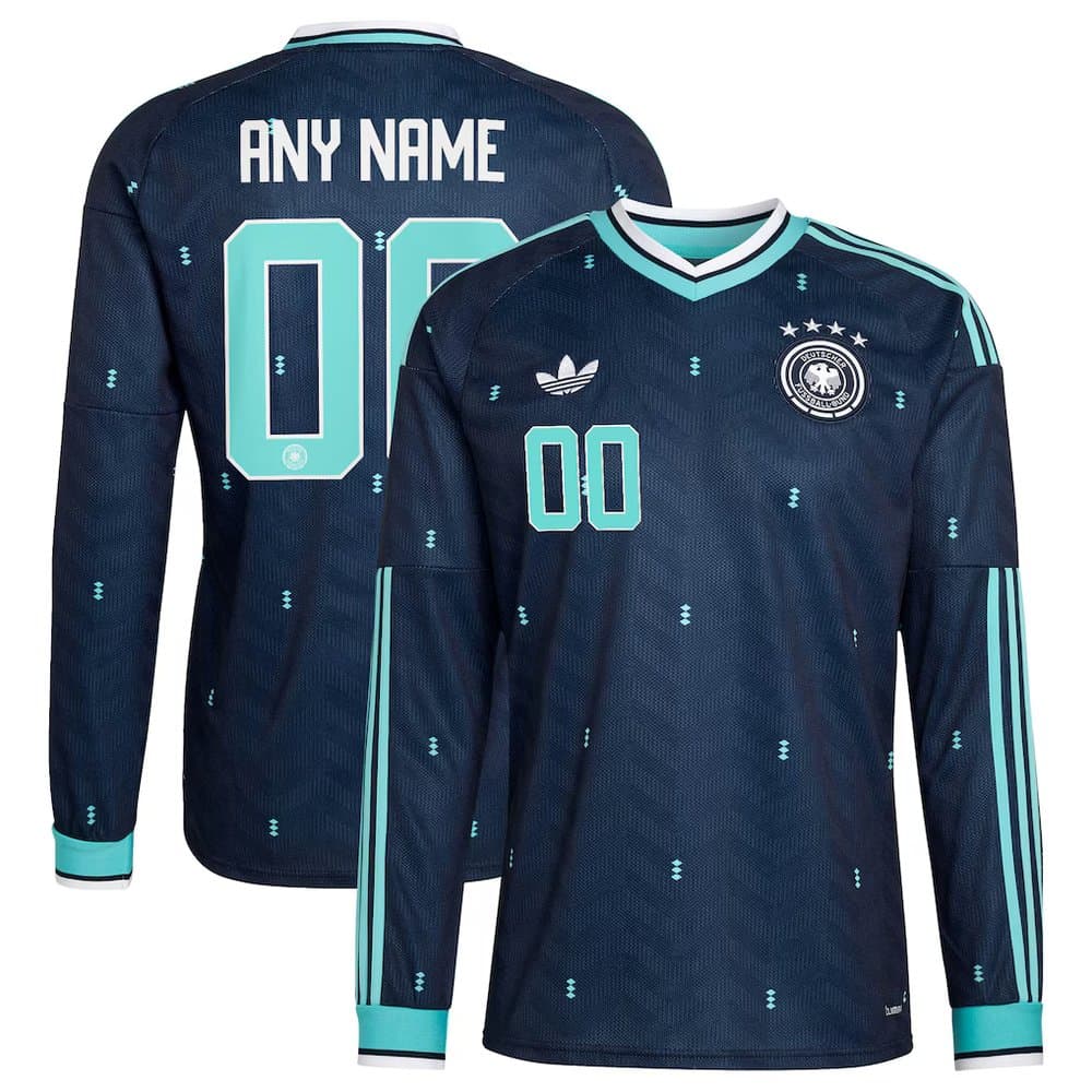 Men's Germany Away Replica Long Sleeve Custom Jersey World Cup 2026 Men's Germany Away Replica Long Sleeve Custom Jersey World Cup 2026