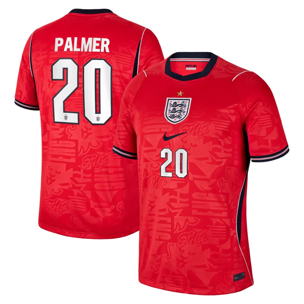 Kid's Cole Palmer #20 England Away Stadium Replica Jersey World Cup 2026