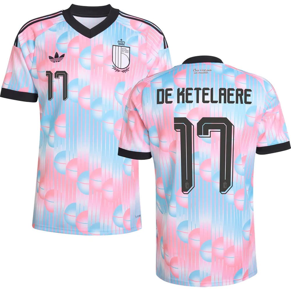 Kid's DE KETELAERE #17 Belgium Away Replica Jersey World Cup 2026