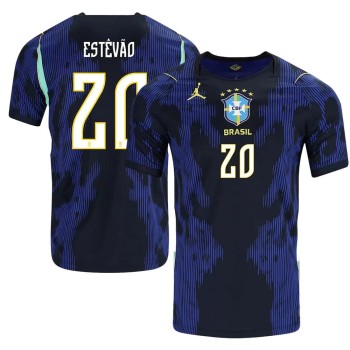 Men's ESTÊVÃO #20 Brazil Away Replica Jersey World Cup 2026