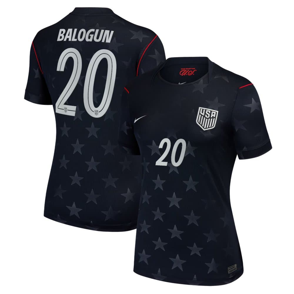 Women's Folarin Balogun #20 USA Away Stadium Replica Jersey World Cup 2026