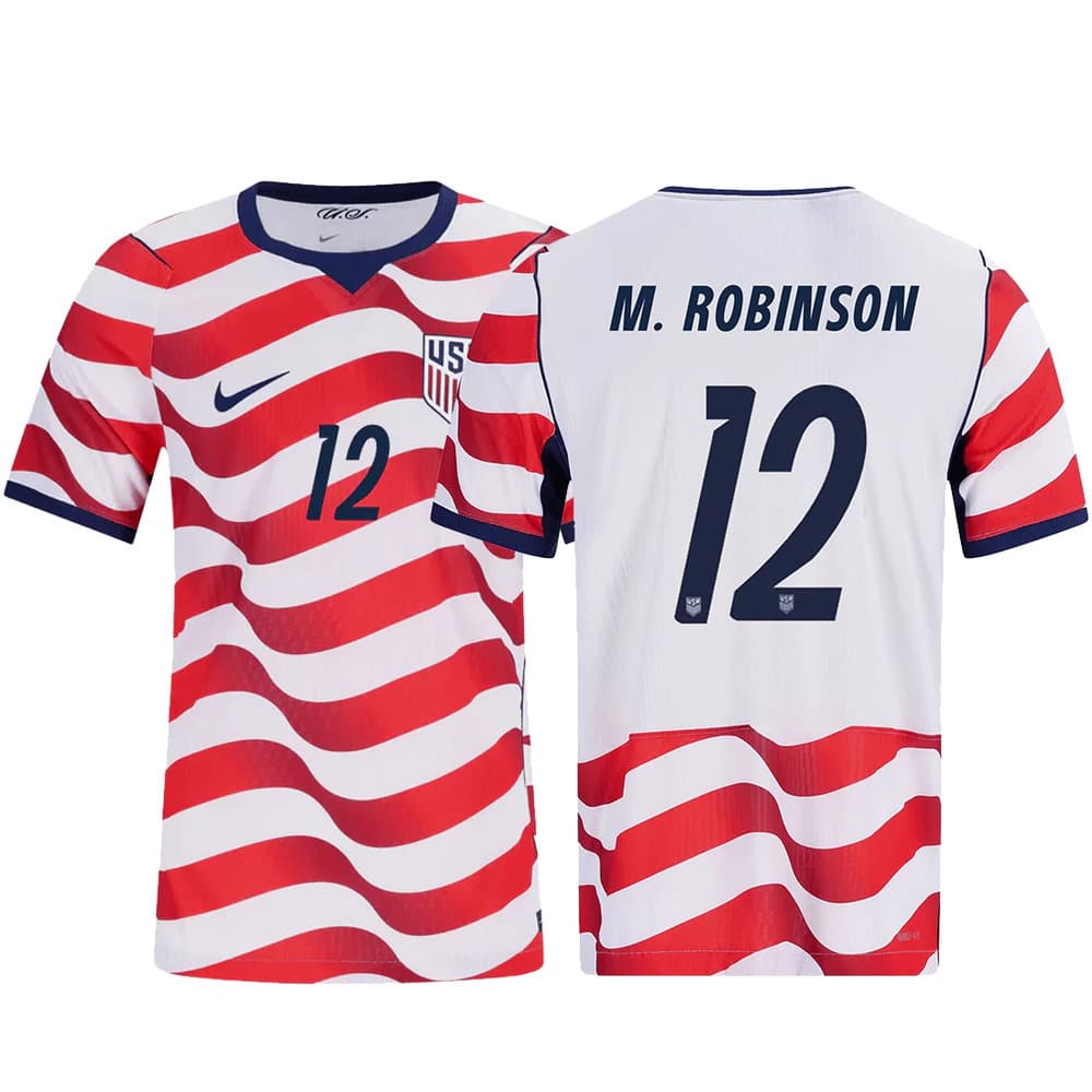 Kid's Miles Robinson #12 USA Home Match Authentic Jersey World Cup 2026