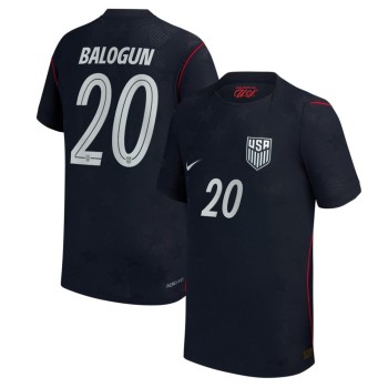 Kid's Folarin Balogun #20 USA Away Match Authentic Jersey World Cup 2026 Kid's Folarin Balogun #20 USA Away Match Authentic Jersey World Cup 2026