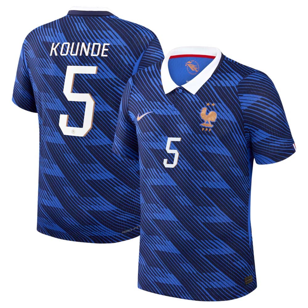 Kid's Jules Koundé #5 France Home Match Authentic Jersey World Cup 2026 Kid's Jules Koundé #5 France Home Match Authentic Jersey World Cup 2026