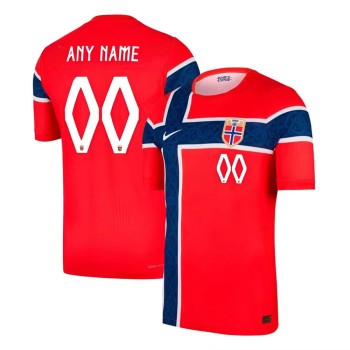 Men's Norway Home Match Authentic Custom Jersey World Cup 2026