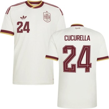 Kid's CUCURELLA #24 Spain Away Replica Jersey World Cup 2026