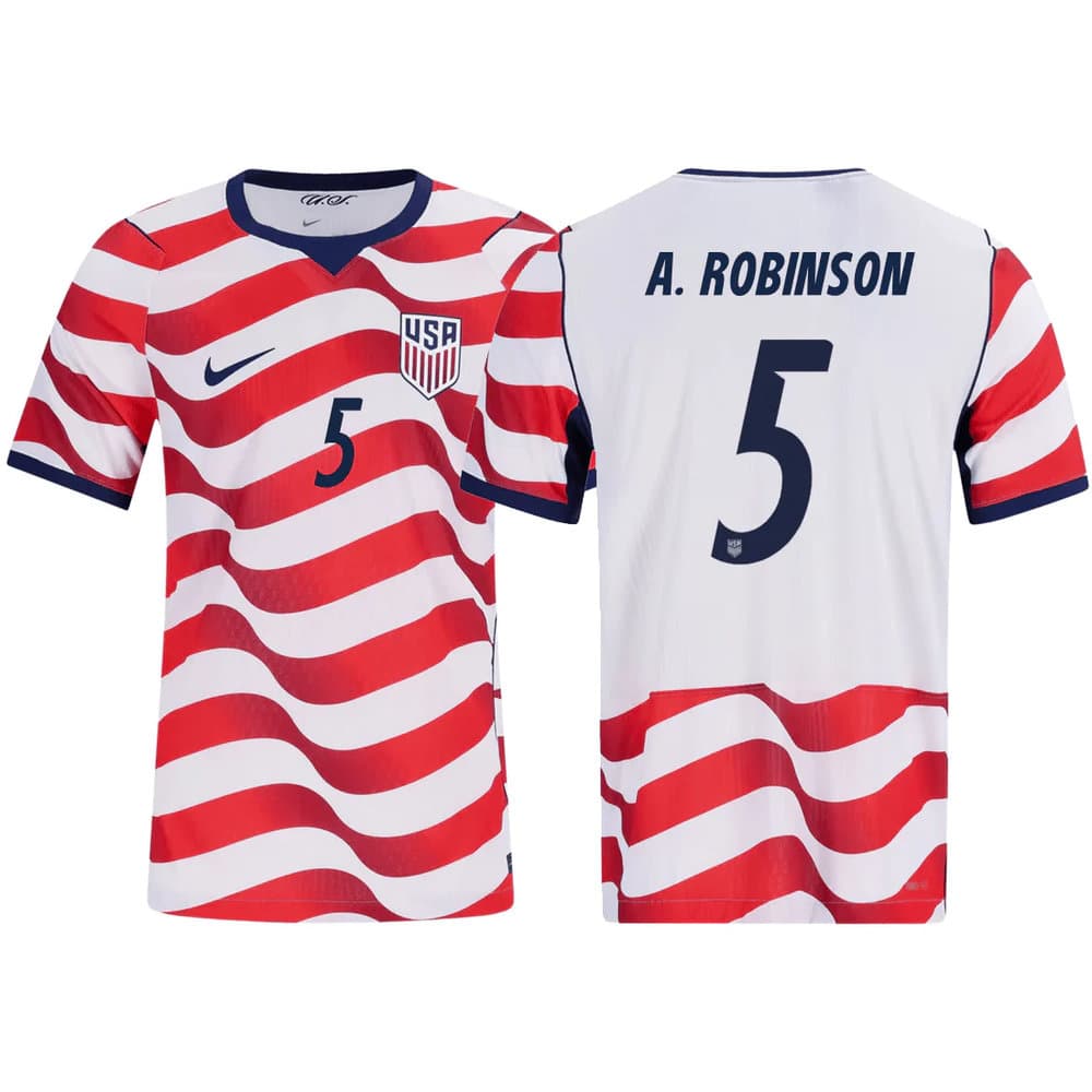 Men's Antonee Robinson #5 USA Home Match Authentic Jersey World Cup 2026 Men's Antonee Robinson #5 USA Home Match Authentic Jersey World Cup 2026