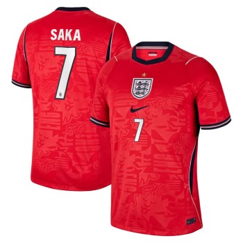 Men's Bukayo Saka #7 England Away Stadium Replica Jersey World Cup 2026