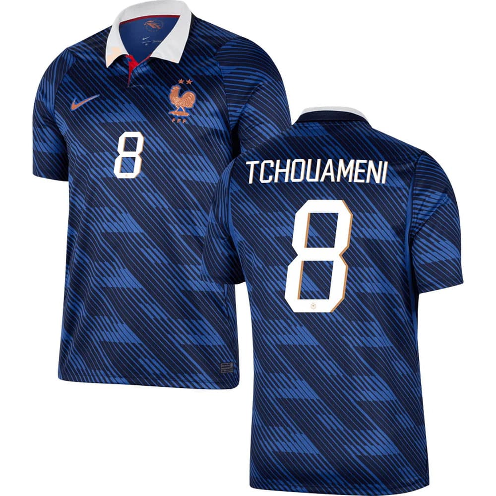 Kid's TCHOUAMENI #8 France Home Replica Jersey World Cup 2026