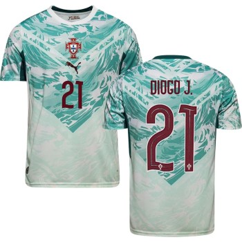 Men's DIOGO J. #21 Portugal Away Replica Jersey World Cup 2026