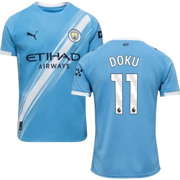 Men's DOKU #11 Manchester City Home Stadium Replica Jersey 2025/26 Men's DOKU #11 Manchester City Home Stadium Replica Jersey 2025/26