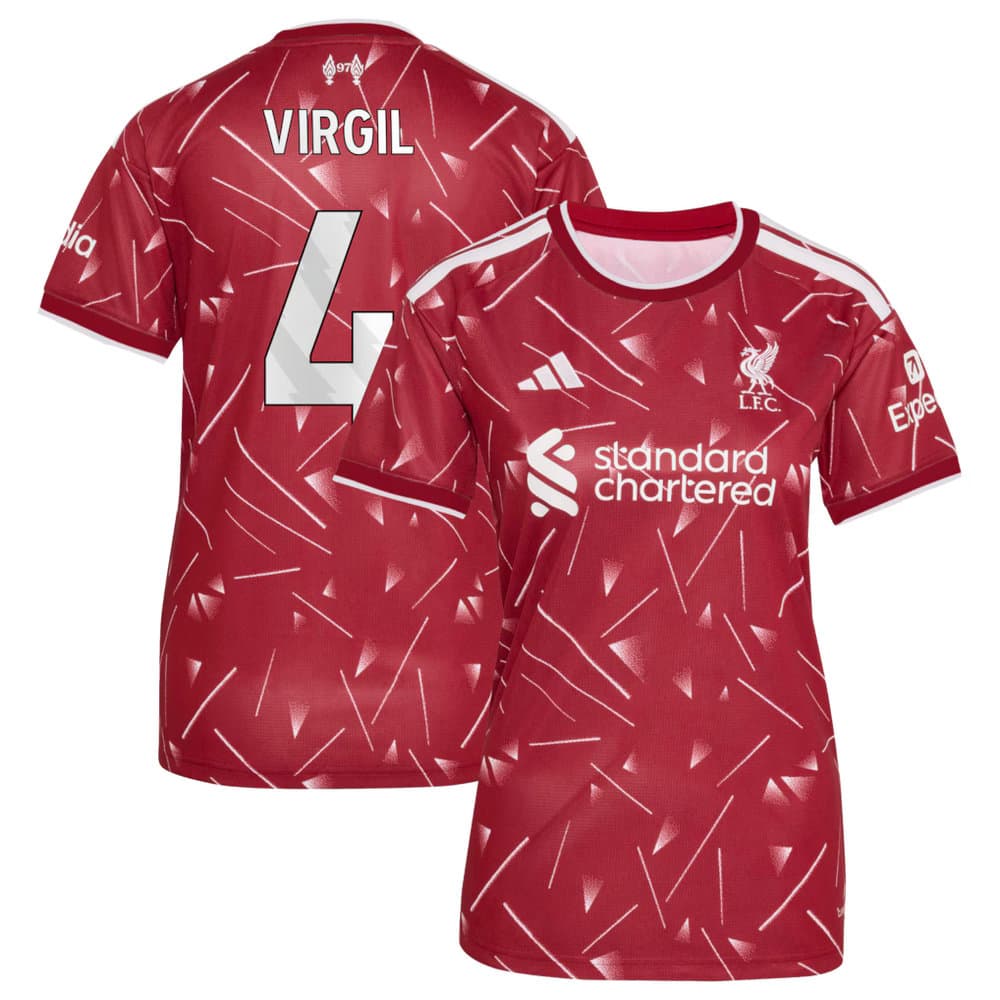 Women's VIRGIL #4 Liverpool Home Replica Jersey 2026/27