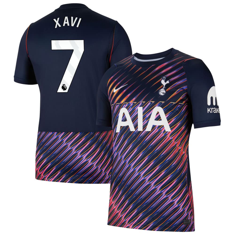 Kid's XAVI #7 Tottenham Hotspur Away Stadium Replica Jersey 2026/27