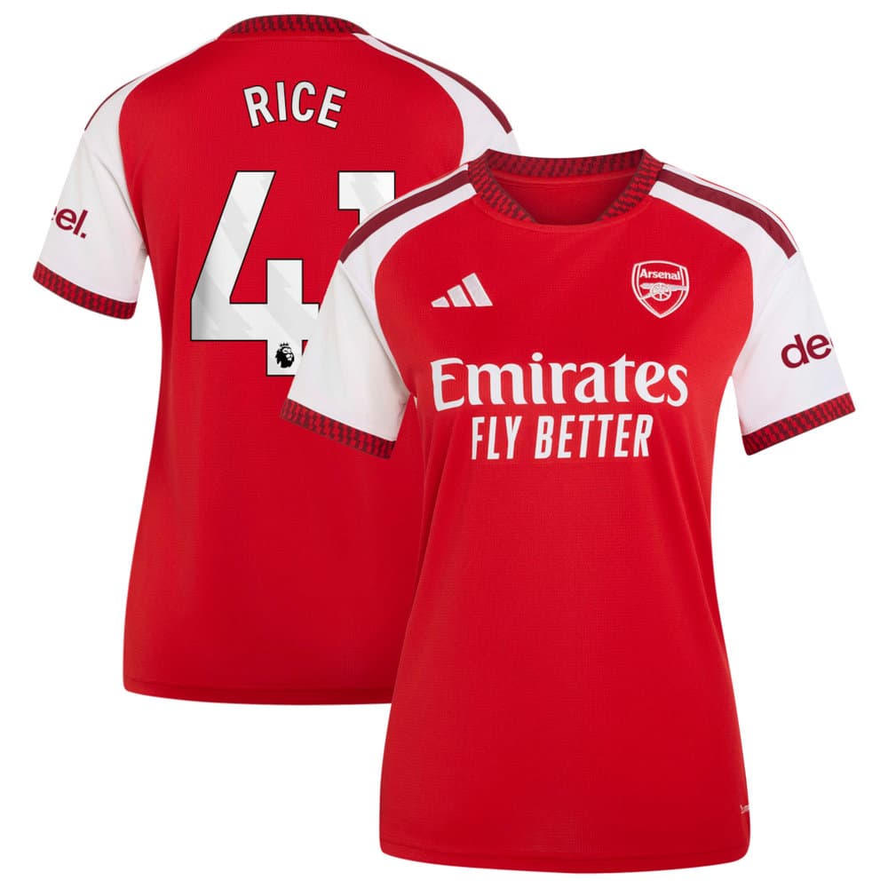 Women's RICE #41 Arsenal Home Replica Jersey 2026/27