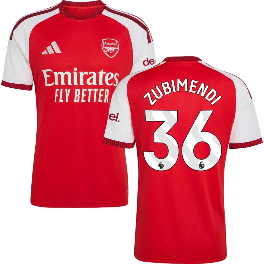 Kid's ZUBIMENDI #36 Arsenal Home Replica Jersey 2026/27