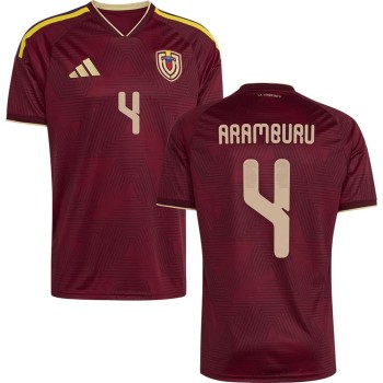 Kid's ARAMBURU #4 Venezuela Home Replica Jersey World Cup 2026 Kid's ARAMBURU #4 Venezuela Home Replica Jersey World Cup 2026