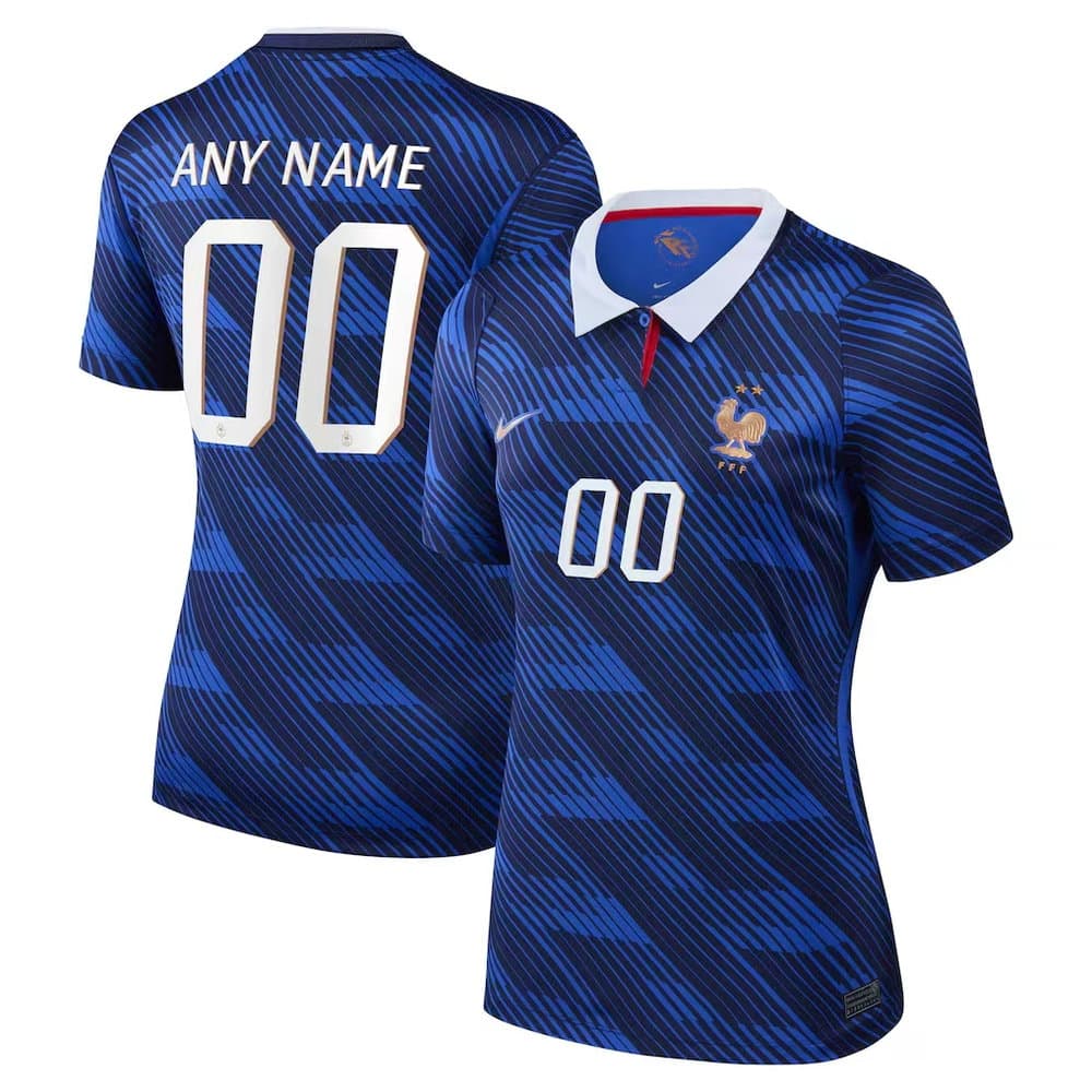 Women's France Home Stadium Replica Custom Jersey World Cup 2026 Women's France Home Stadium Replica Custom Jersey World Cup 2026