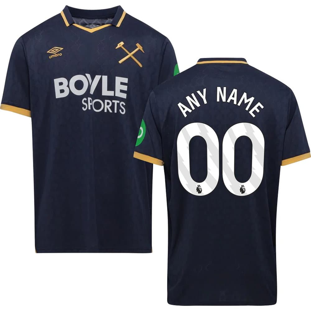 Men's West Ham United Third Replica Custom Jersey 2025/26 Men's West Ham United Third Replica Custom Jersey 2025/26