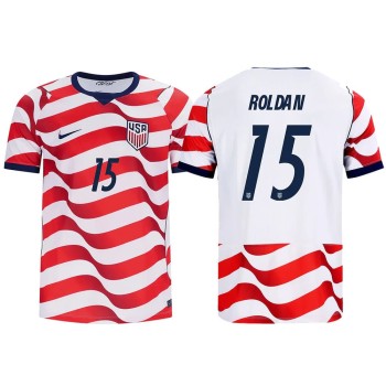 Men's Cristian Roldan #15 USA Home Stadium Replica Jersey World Cup 2026 Men's Cristian Roldan #15 USA Home Stadium Replica Jersey World Cup 2026