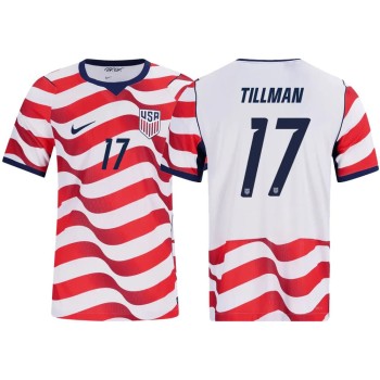 Men's Malik Tilman #17 USA Home Match Authentic Jersey World Cup 2026