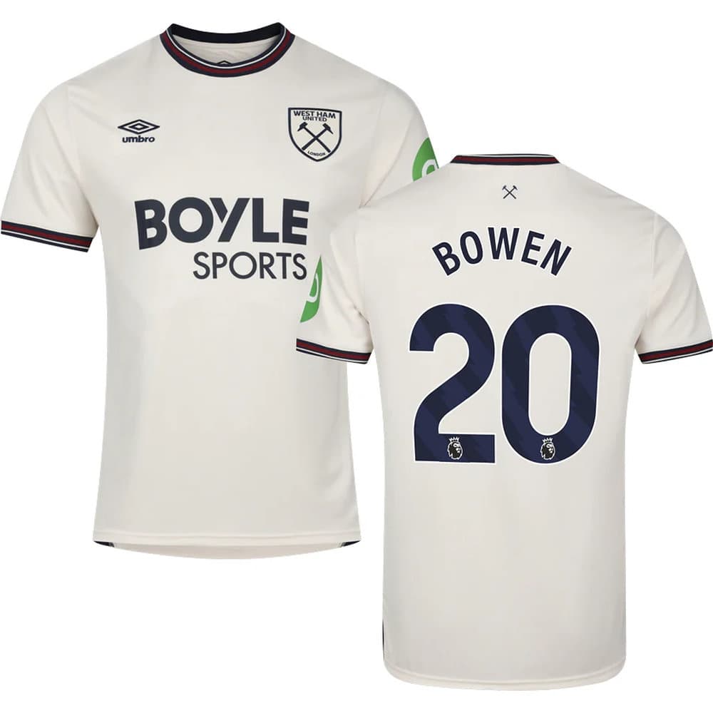 Men's BOWEN #20 West Ham United Away Replica Jersey 2025/26