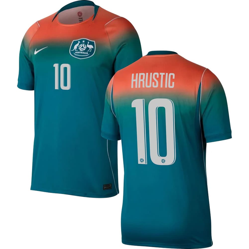Men's HRUSTIC #10 Australia Away Replica Jersey World Cup 2026 Men's HRUSTIC #10 Australia Away Replica Jersey World Cup 2026