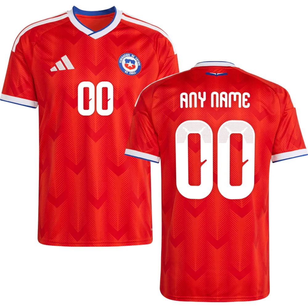 Men's Chile Home Replica Custom Jersey World Cup 2026