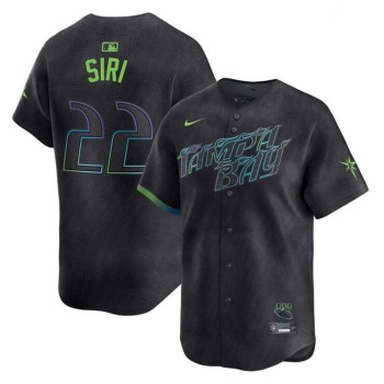Youth Tampa Bay Rays #22 Jose Siri Charcoal 2024 City Connect Limited Stitched Baseball Jersey Youth Tampa Bay Rays #22 Jose Siri Charcoal 2024 City Connect Limited Stitched Baseball Jersey