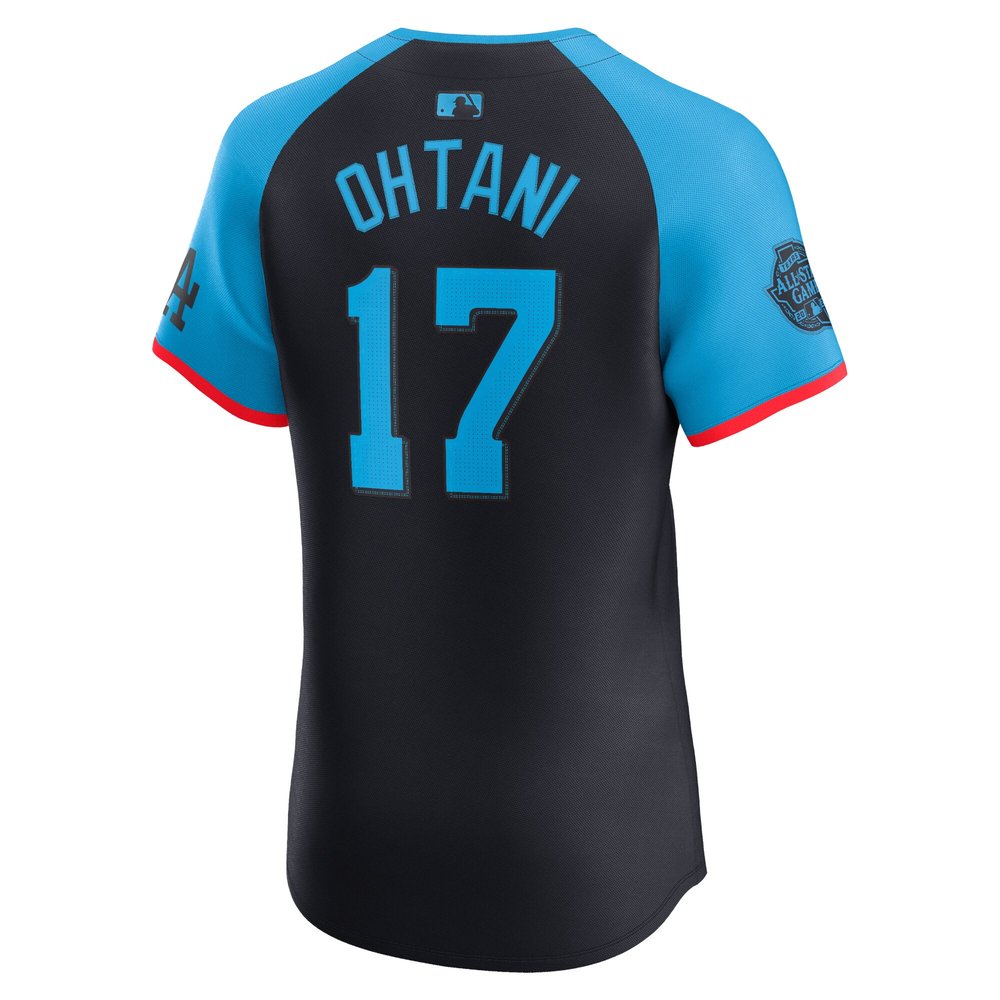 Men's National League #17 Shohei Ohtani Navy 2024 MLB All-Star Game Elite Player Jersey