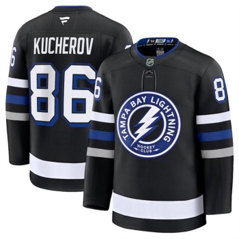 Youth Tampa Bay Lightning #86 Nikita Kucherov Black 2024-25 Alternate Stitched Hockey Jersey