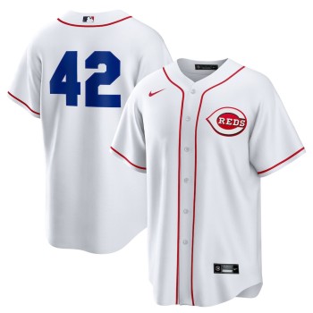 Men's Cincinnati Reds #42 Jackie Robinson Nike White Home 2025 Jackie Robinson Day Replica Jersey Men's Cincinnati Reds #42 Jackie Robinson Nike White Home 2025 Jackie Robinson Day Replica Jersey