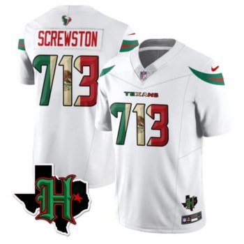 Men's Houston Texans #713 Screwston White F.U.S.E. Mexico Vapor Limited Stitched Football Jersey Men's Houston Texans #713 Screwston White F.U.S.E. Mexico Vapor Limited Stitched Football Jersey