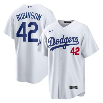 Men's Los Angeles Dodgers #42 Jackie Robinson White 2025 World Series Champions Home Limited Jersey Men's Los Angeles Dodgers #42 Jackie Robinson White 2025 World Series Champions Home Limited Jersey