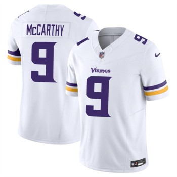 Men's Minnesota Vikings #9 J.J. McCarthy White 2024 Draft F.U.S.E Vapor Untouchable Limited Stitched Jersey Men's Minnesota Vikings #9 J.J. McCarthy White 2024 Draft F.U.S.E Vapor Untouchable Limited Stitched Jersey