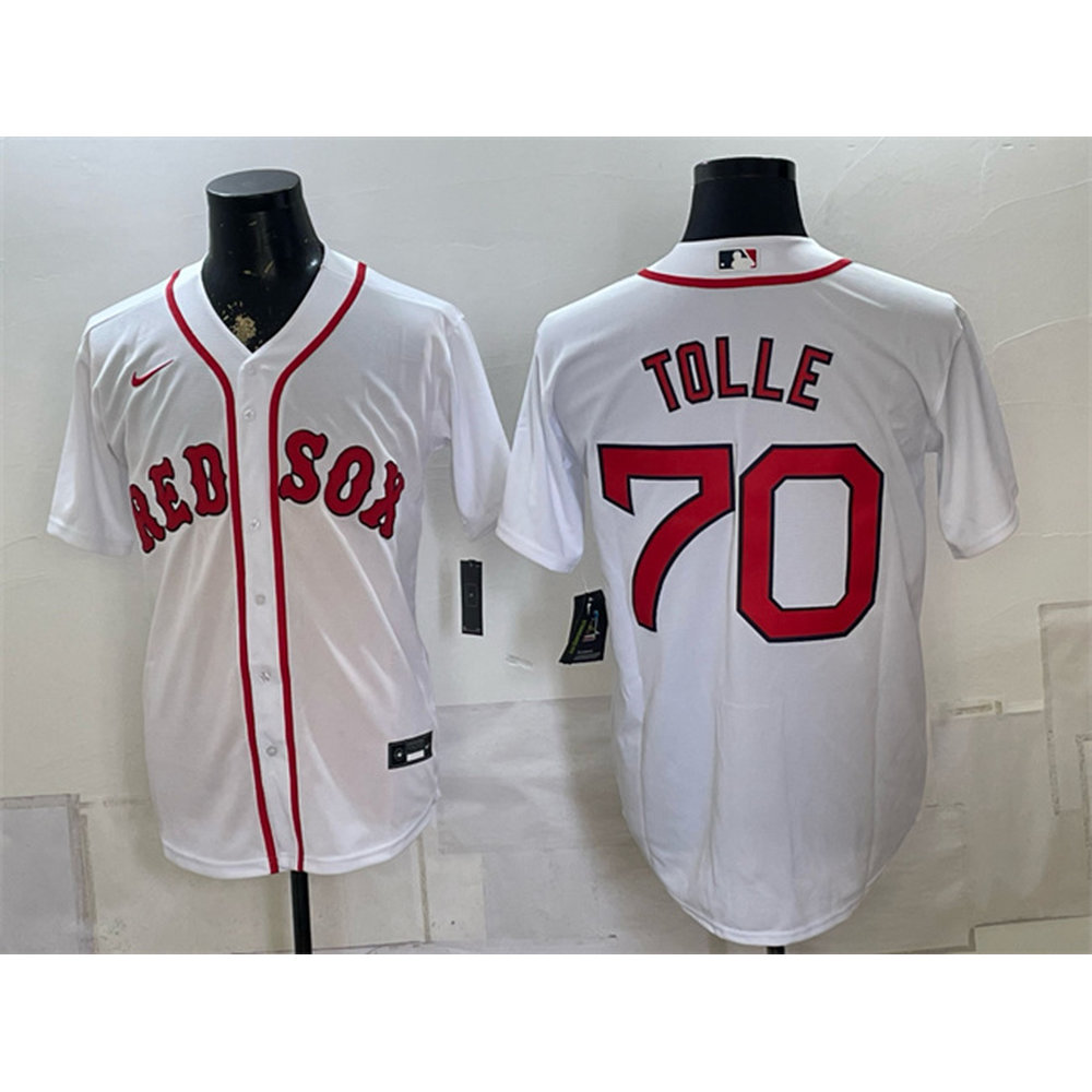 Men's Boston Red Sox #70 Payton Tolle White Cool Base Jersey Men's Boston Red Sox #70 Payton Tolle White Cool Base Jersey