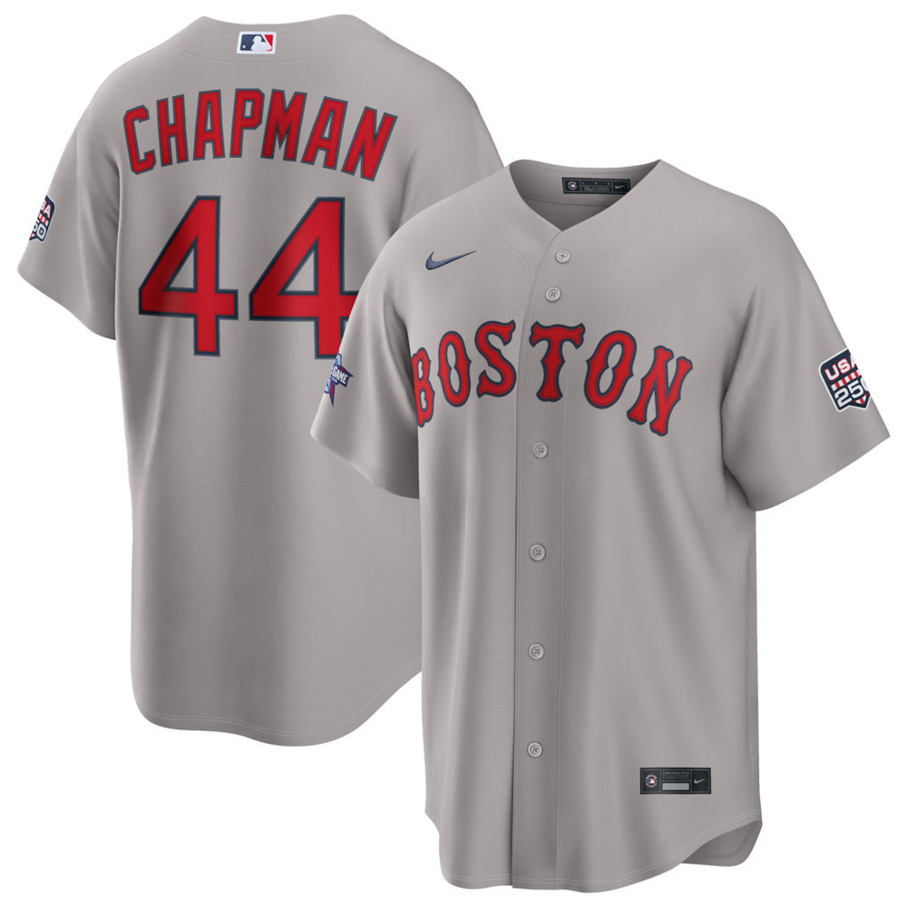 Men's Boston Red Sox #44 Aroldis Chapman Nike Gray 2026 All-Star Game Replica Jersey Men's Boston Red Sox #44 Aroldis Chapman Nike Gray 2026 All-Star Game Replica Jersey