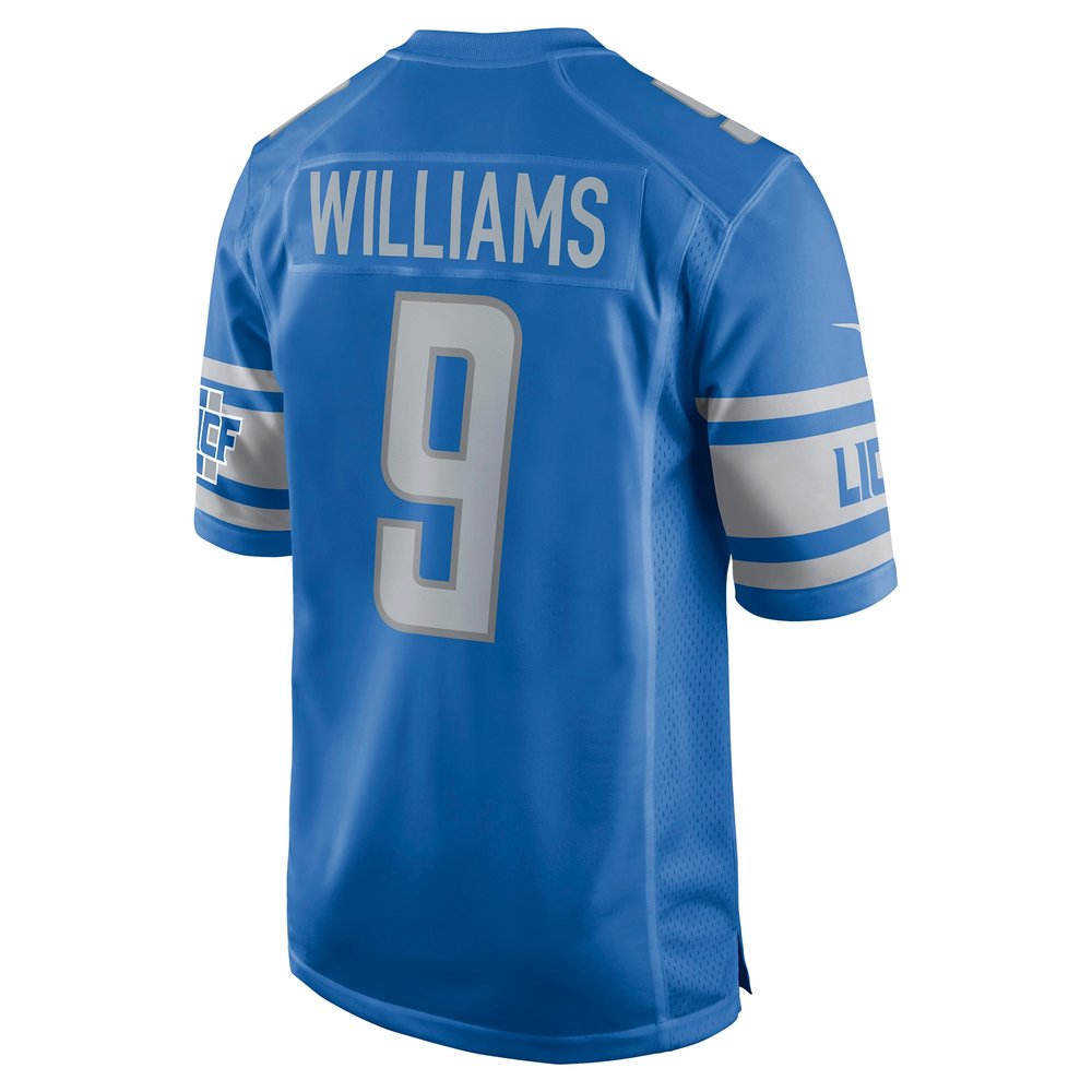 Men's Detroit Lions Jameson Williams Blue Player Game Jersey