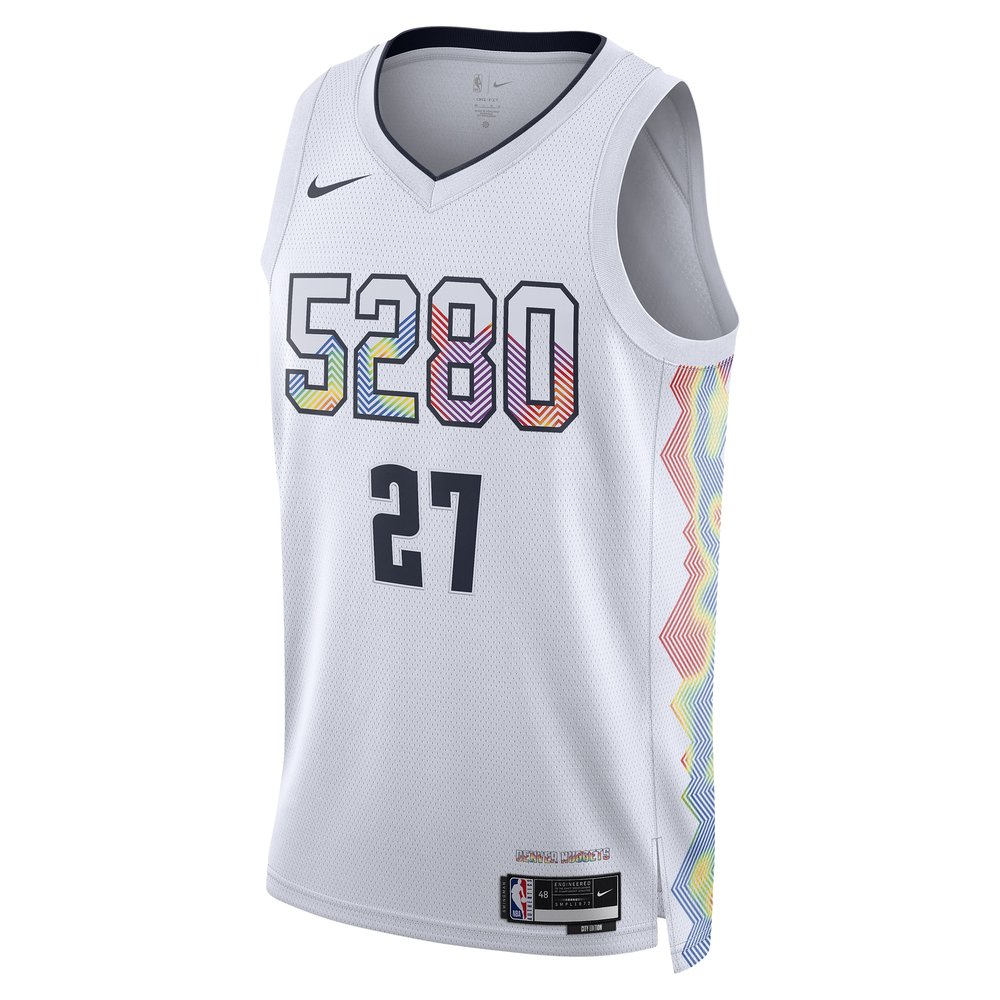 Unisex Denver Nuggets Jamal Murray White 2024/25 Swingman Player Jersey - City Edition Unisex Denver Nuggets Jamal Murray White 2024/25 Swingman Player Jersey - City Edition