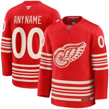 Youth Detroit Red Wings Custom Red 2025 Centennial Premium Stitched Hockey Jersey Youth Detroit Red Wings Custom Red 2025 Centennial Premium Stitched Hockey Jersey
